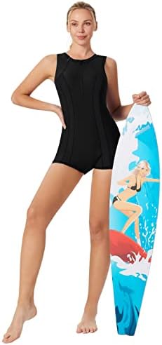 Jack Smith Womens One Piece ชุดว่ายน้ำขนาดเล็ก Zip Front Front กีฬาชุดว่ายน้ำกับ Boyleg