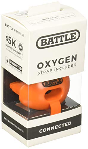 Battle Battle Lip Lip Protector Mouthguard ที่มีสายรัดเชื่อมต่อ - ฟุตบอลและ Sports Mouth Guard - ปริมาณออกซิเจนสูงสุด