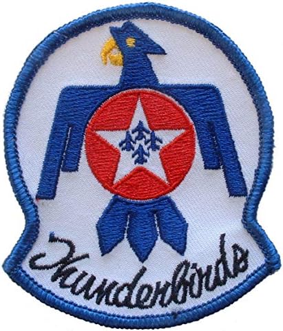 กองทัพอากาศสหรัฐฯ USAF Square Thunderbirds ปักปักด้วยกาวเหล็กบน
