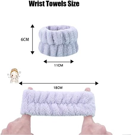 8 พีซีข้อมือสปาผ้าเช็ดมือ Soft Microfiber ข้อมือล้างผ้าเช็ดตัวแถบข้อมือ Scrunchies Scrunchies ผ้าข้อมือล้างหน้าสายรัดข้อมือ